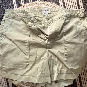 J. Crew Women's Olive Cargo Shorts